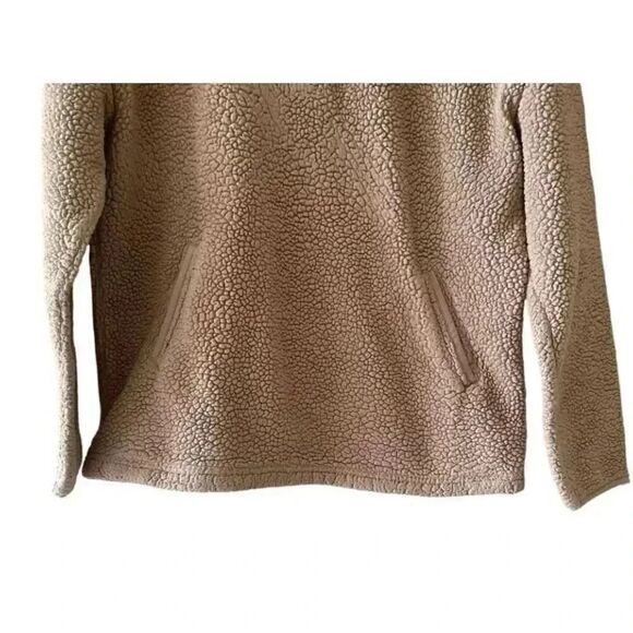 Skechers Boxy Sherpa Fleece Pullover Sweater Sweatshirt Long Sleeves SZ S # 1762 - Picture 10 of 15
